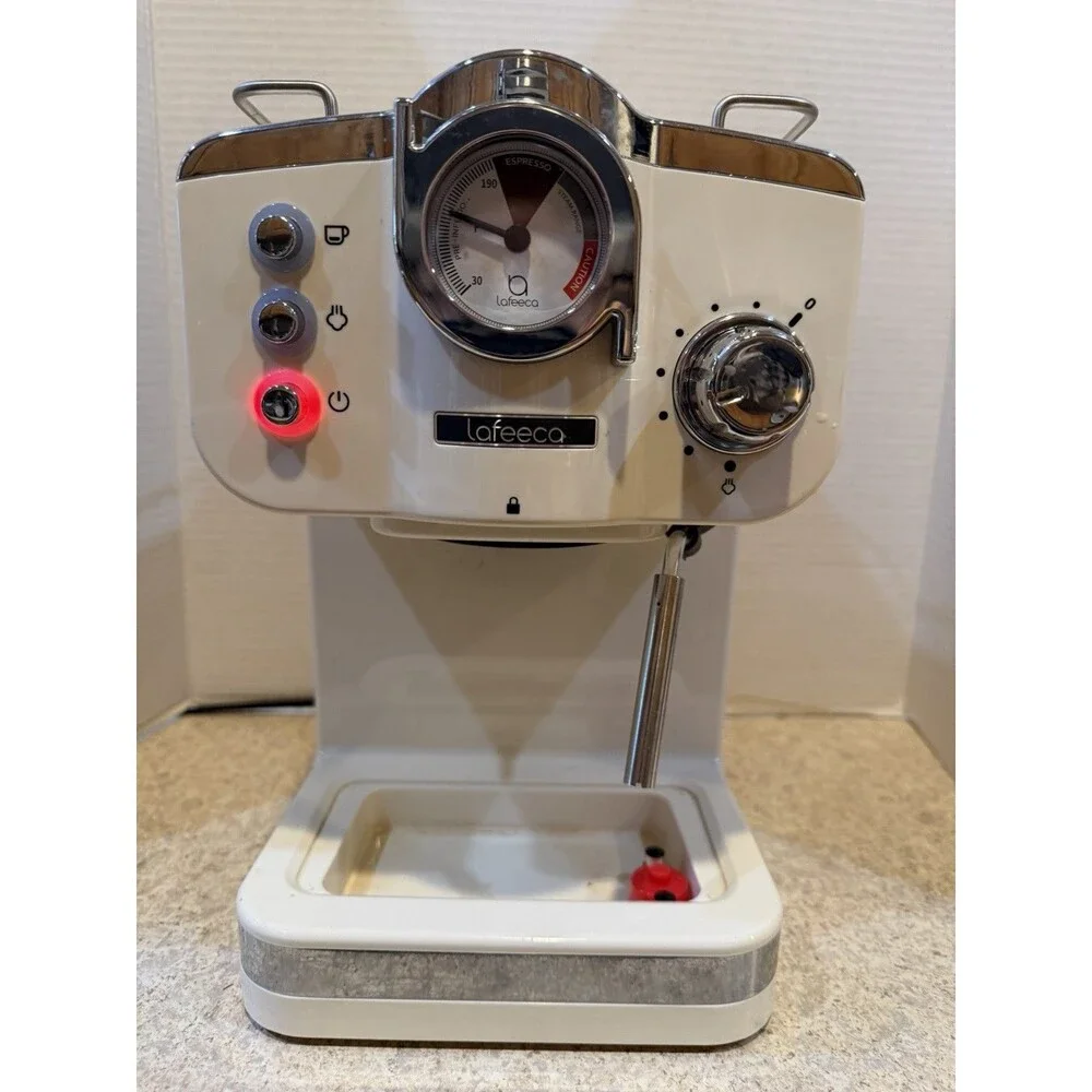 Lafeeca Espresso Machine LF-EC-2118-UL White Untested Missing Portafilter